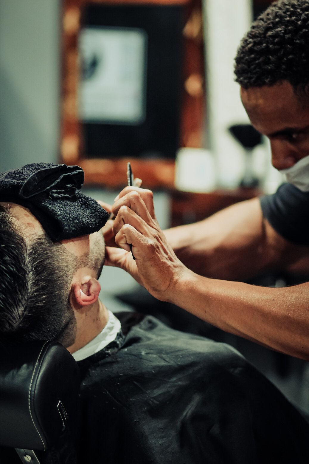 Man in Barber Shop